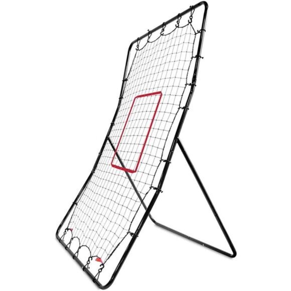 PitchBack Baseball and Softball Pitching Net & Rebounder, Black/Red,2' 9"x4' 8" - Picture 2 of 7
